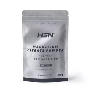 Citrato De Magnesio En Polvo De Hsn | 500 Gr = 250 Tomas Por Envase | 310mg De Magnesio Por Dosis Diaria | Sin Sabor 100% Puro Magnesio, Sin Añadidos Ni Excipientes | No-gmo, Vegano, Sin Gluten