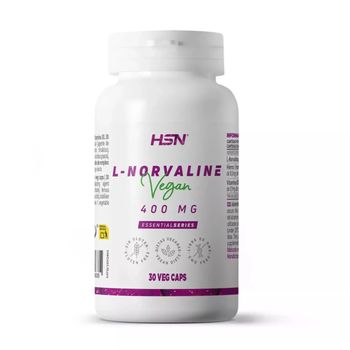 Norvalina 400 Mg De Hsn | 30 Cápsulas Vegetales - 100% Puro Aminoácido L-norvalina Para Óxido Nítrico - Con Hierro Y Vitamina B1 | No-gmo, Vegano, Sin Gluten