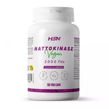 Nattokinasa 20000 Fus/g De Hsn | 120 Cápsulas Vegetales - Apoyo A La Salud Del Corazón* Pura Enzima Nattoquinasa De Origen Natural - Natto - Extracto De Soja Fermentada | No-gmo, Vegano, Sin Gluten