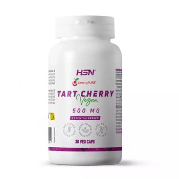 Hsn Tart Cherry 500mg (cereza Ácida De Montmorency) | 30 Cápsulas Vegetales - Materia Prima Cherrypure® - Estandarizada 2% Proantocianidinas | No-gmo, Vegano, Sin Gluten