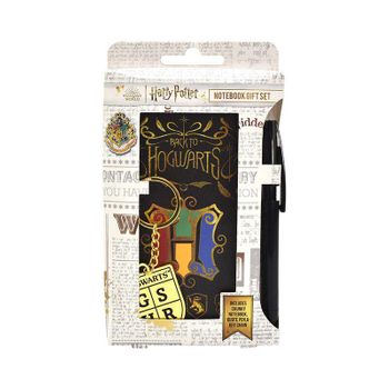 Blister Cuaderno + Llavero Hogwarts Harry Potter 6 Unidades