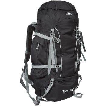 Trespass - Mochila De Acampada / Hiking Modelo Trek 66 (66 Litros) - Acampada / Camping (talla Única) (ceniza)