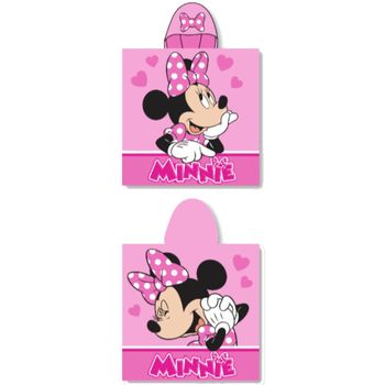 Poncho De Playa Infantil Minnie Mouse 190165 50x100 Cm Rosa