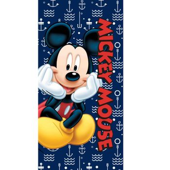 Toalla De Playa Licencia Microfibra 100% Poliéster Autorizado Por Disney 70x140cm Diseño Mickey Mouse