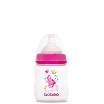 Biberón Anticólico Baboo, 150 Ml, Rosa, Sea Life, 0+ Meses