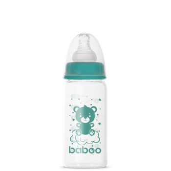 Biberón De Vidrio Anticólico Baboo, Cuello Estrecho, 120 Ml, 0+ Meses