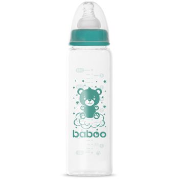 Biberón De Vidrio Anticólico Baboo, Cuello Estrecho, 240 Ml, 3+ Meses