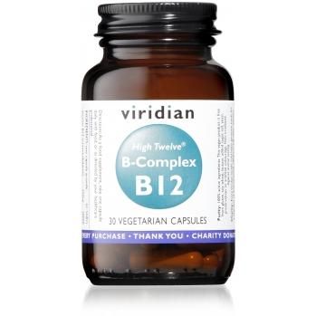 High Twelve™ Vitamina B12 Con B-complex Viridian, 30 Cápsulas Veganas