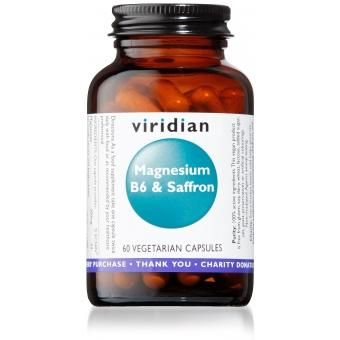 Magnesio, B6 Y Azafrán Viridian, 60 Cápsulas Veganas.