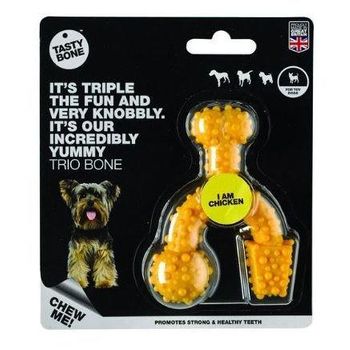 Tasty Trio Bone Mordedor Para Perro Sabor Pollo Toy