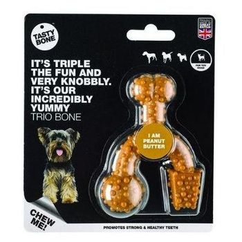 Tasty Trio Bone Mordedor Para Perro Sabor Mantequilla De Cacahuete Toy