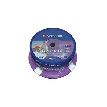 Verbatim - Dvd+r Double Layer Inkjet Printable 8x