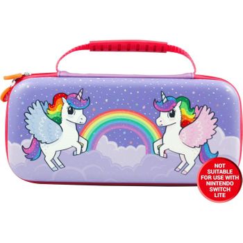 Funda Para Nintendo Switch Modelo Unicornios En Rosa Y Violeta