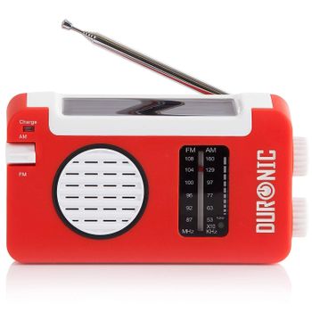 Radio Portable Fm Y Am Estereo - Recarga Luz Solar, Dinamo Y Usb - Radios Solares - Duronic Hybrid