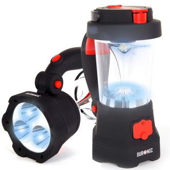 Farol Camping Recargable Dinamo Usb - Led, Farol - Lámpara 10 Led - Emergencia - Duronic Hurricane