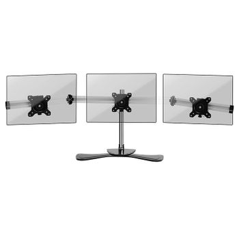 Soporte Triple 3 Monitores 15" 27" Pulgadas Brazo 128cm Altura Ajustable - Vesa - Duronic Dm753