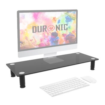 Elevador Pantalla, Portátil, Televisor - Soporte Ergonómico - Patas Regulables - Negro - Duronic Dm051