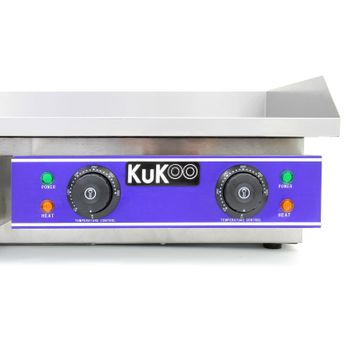 Plancha Eléctrica De Cocina Kukoo 70cm De Acero Inoxidable