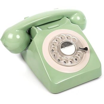 Teléfono Retro De Disco Menta