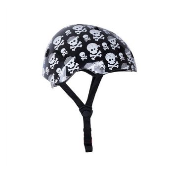 Casco De Bicicleta - Patrones Skullz Negros