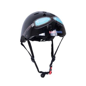 Casco De Bicicleta Con Gafas Negras.