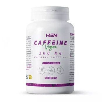 Cafeína Natural De Hsn | 120 Cápsulas Vegetales De 200 Mg De Cafeína Pura Y Efecto Inmediato | Procedente De Granos De Café Verde | Suplemento Estimulante | No-gmo, Vegano, Sin Gluten