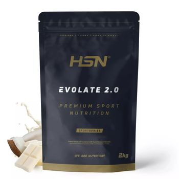 Aislado De Proteína De Suero De Hsn Evolate 2.0 | Sabor Chocolate Blanco Coco 2 Kg = 67 Tomas Por Envase | Whey Protein Isolate Cfm + Enzimas Digestivas | No-gmo, Vegetariano, Sin Gluten Ni Soja