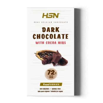 Tableta Chocolate Negro Sin Azúcar - 100g- Hsn