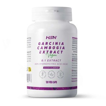 Garcinia Cambogia - 60% Ácido Hidroxicítrico Hca - De Hsn | 120 Capsulas Vegetales | 1000 Mg Extracto 6x Veces Más Concentrado Por Dosis Diaria | No-gmo, Vegano, Sin Gluten...