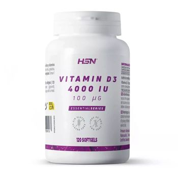 Vitamina D3 4000 Ui De Hsn | 120 Perlas | Suplemento De Vitamina D Colecalciferol | Funcionamiento Normal Del Sistema Inmunitario | 1 Perla Al Día | No-gmo, Sin Gluten