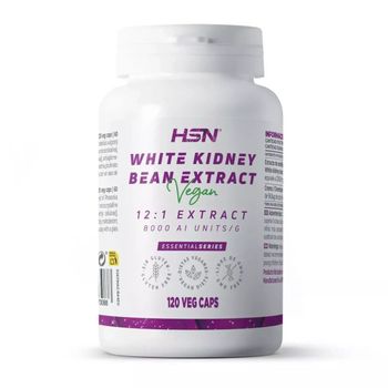 Extracto De Alubia Blanca De Hsn | 120 Cápsulas Vegetales 1000 Mg Extracto Frijol Blanco Por Dosis Diaria | Con Picolinato De Cromo | Extracto 12 Veces Más Concentrado | No-gmo, Vegano, Sin Gluten...