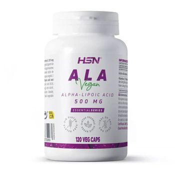 Hsn Ácido Alfa Lipoico 500 Mg | 120 Cápsulas Vegetales De Puro Ala Ó Ácido Tióctico | Con Vitamina E Natural | No-gmo, Vegano, Sin Gluten...