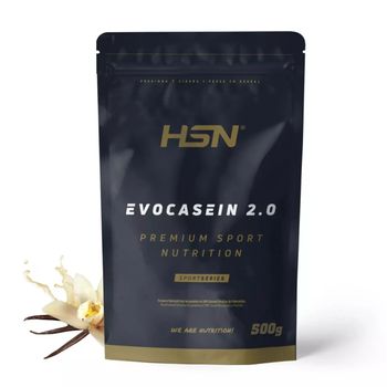 Caseína Micelar De Hsn Evocasein 2.0 | Sabor Vainilla 500 G = 17 Tomas Por Envase | Proteína Lenta Digestión Para Antes De Dormir | No-gmo, Vegetariana, Sin Gluten