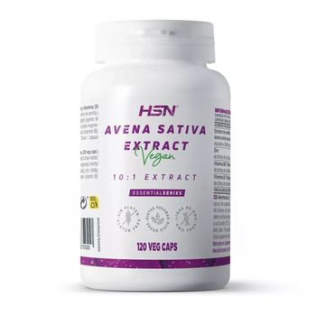 Avena Sativa De Hsn | Capsulas Vegetales Equivalencia 3500 Mg Semilla Y Tallo Por Dosis Diaria Extracto 10x Veces Más Concentrado | No-gmo, Vegano, Sin Gluten