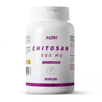 Chitosan 500 Mg De Hsn | 120 Cápsulas De Quitosan Procedente De La Quitina Por Dosis Diaria | Alta Concentración | No-gmo, Sin Gluten Ni Lactosa