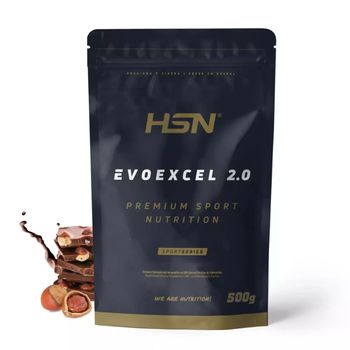 Whey Protein Isolate + Concentrate De Hsn Evoexcel 2.0 | Sabor Chocolate Y Avellanas 500 Gr = 17 Tomas Por Envase | Batido Proteínas Suero De Leche Con Digezyme® Lactospore® Y Calostro