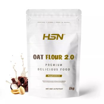 Harina De Avena De Sabores De Hsn | Sabor Chocolate Cacahuete 1 Kg = 20 Tomas Por Envase - Instant Oatmeal - Ideal Tortitas De Avena Y Claras, Batidos | Sin Azúcares Añadidos