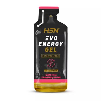 Evoenergy Gel Sin Cafeína Hsn | Sabor Fresa Monodosis 50g | Contiene Vitamina C, Potasio Y Sodio | Textura Equilibrada | Apto Para Veganos