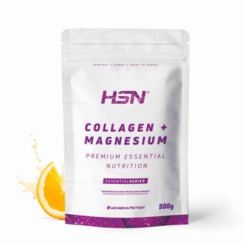 Colágeno Hidrolizado Con Magnesio De Hsn | Sabor Naranja 500 G = 50 Tomas Por Envase | Colágeno En Polvo Origen Bovino | Con Vitamina C | No-gmo, Sin Pescado, Sin Gluten