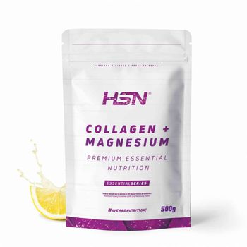 Colágeno Hidrolizado Con Magnesio De Hsn | Sabor Limón 500 G = 50 Tomas Por Envase | Colágeno En Polvo Origen Bovino | Con Vitamina C | No-gmo, Sin Pescado, Sin Gluten