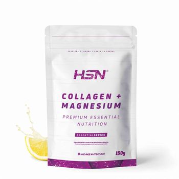 Colágeno Hidrolizado Con Magnesio De Hsn | Sabor Limón 150 G = 15 Tomas Por Envase | Colágeno En Polvo Origen Bovino | Con Vitamina C | No-gmo, Sin Pescado, Sin Gluten