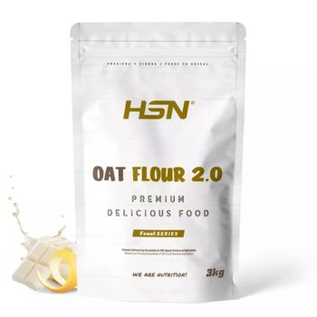 Harina De Avena De Sabores De Hsn | Sabor Chocolate Blanco Limón 3 Kg = 60 Tomas Por Envase - Instant Oatmeal - Ideal Tortitas De Avena Y Claras, Batidos | Sin Azúcares Añadidos