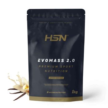 Batido De Carbohidratos Y Proteínas Vegetariano De Hsn Evomass 2.0 | Sabor Vainilla 1 Kg = 10 Tomas Por Envase | Whey Protein Y Proteína De Leche | Textura Cremosa | No-gmo, Sin Gluten