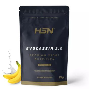 Caseína Micelar De Hsn Evocasein 2.0 | Sabor Plátano 2 Kg = 67 Tomas Por Envase | Proteína Lenta Digestión Para Antes De Dormir | No-gmo, Vegetariana, Sin Gluten