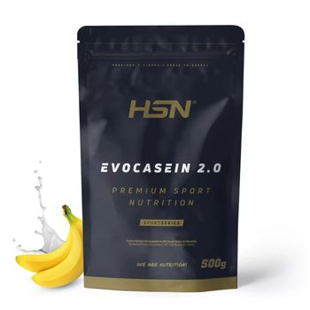Caseína Micelar De Hsn Evocasein 2.0 | Sabor Plátano 500 G = 17 Tomas Por Envase | Proteína Lenta Digestión Para Antes De Dormir | No-gmo, Vegetariana, Sin Gluten