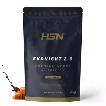 Proteína Para Antes De Dormir Evonight 2.0 De Hsn | Sabor Chocolate Caramelo 2 Kg = 67 Tomas Por Envase | 5 Tipos De Proteínas Multifase: Whey + Leche + Caseinato + Albúmina De Huevo