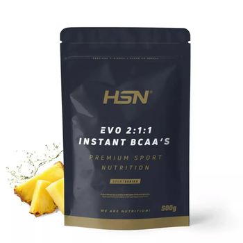 Bcaa En Polvo De Hsn Evo 2:1:1 | Sabor Piña 500 G = 100 Tomas Por Envase De Aminoácidos Ramificados Veganos: Leucina + Valina + Isoleucina | No-gmo, Sin Gluten