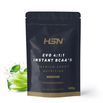 Bcaa 4:1:1 En Polvo De Hsn | Sabor Manzana 500 G = 100 Tomas Por Envase De 4 Gramos Aminoácidos Ramificados Por Dosis Diaria (leucina + Valina + Isoleucina) | No-gmo, Vegano, Sin Gluten