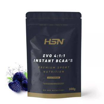 Bcaa 4:1:1 En Polvo De Hsn | Sabor Frambuesa Azul 500 G = 100 Tomas Por Envase De 4 Gramos Aminoácidos Ramificados Por Dosis Diaria (leucina + Valina + Isoleucina) | No-gmo, Vegano, Sin Gluten