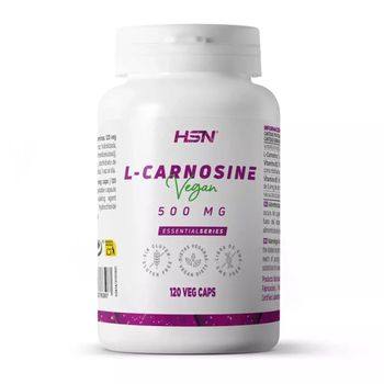 L-carnosina De Hsn | 120 Cápsulas Vegetales | 500 Mg De Carnosina Por Dosis Diaria | Aminoácido En Forma Libre Combinación De Beta-alanina Y L-histidina | No-gmo, Vegano, Sin Gluten